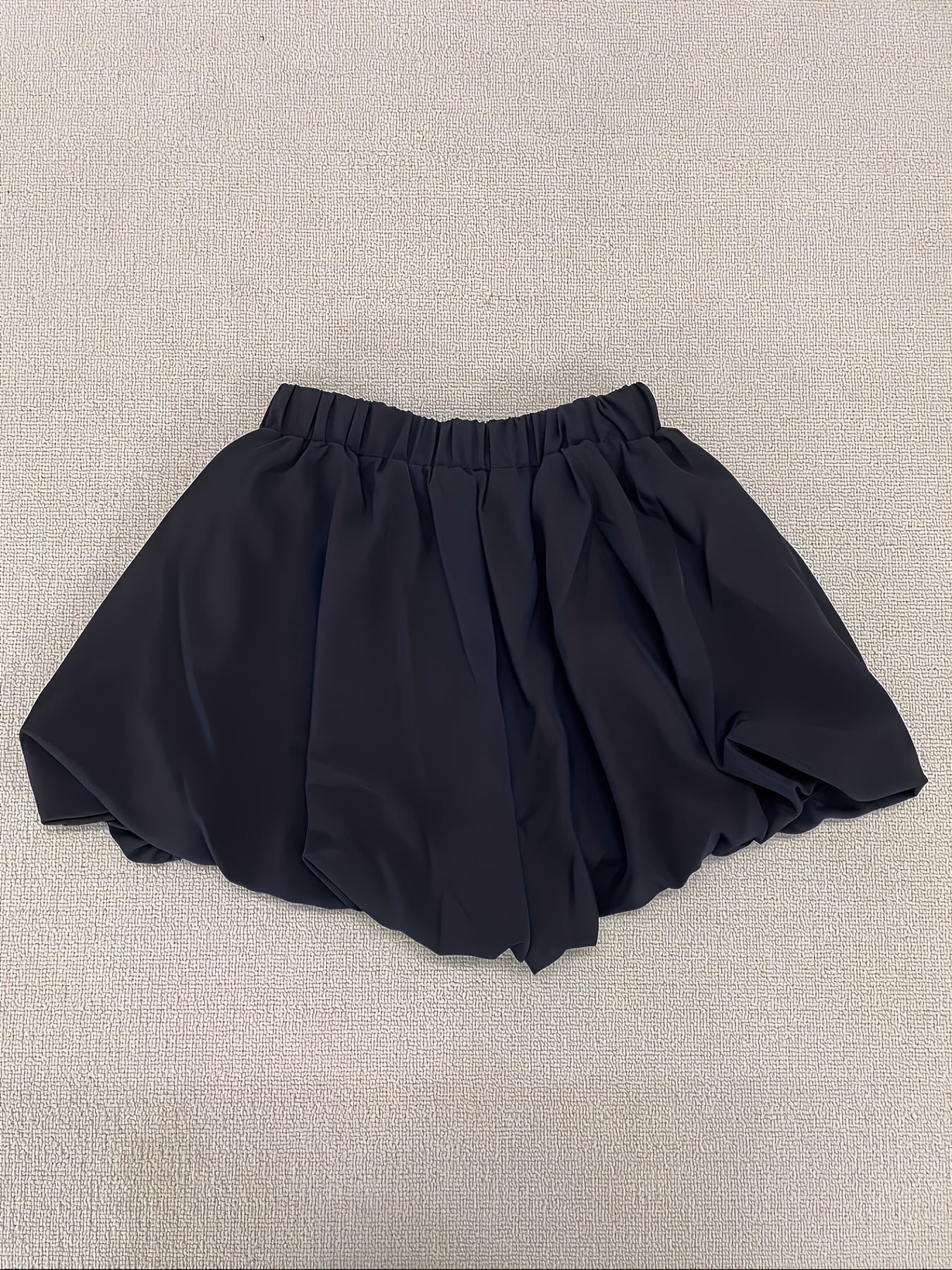 Korean Style Puff Sleeve Versatile Shorts for Women - Spring 2025 New Arrival, High-Waisted Wide-Leg Pants in Black