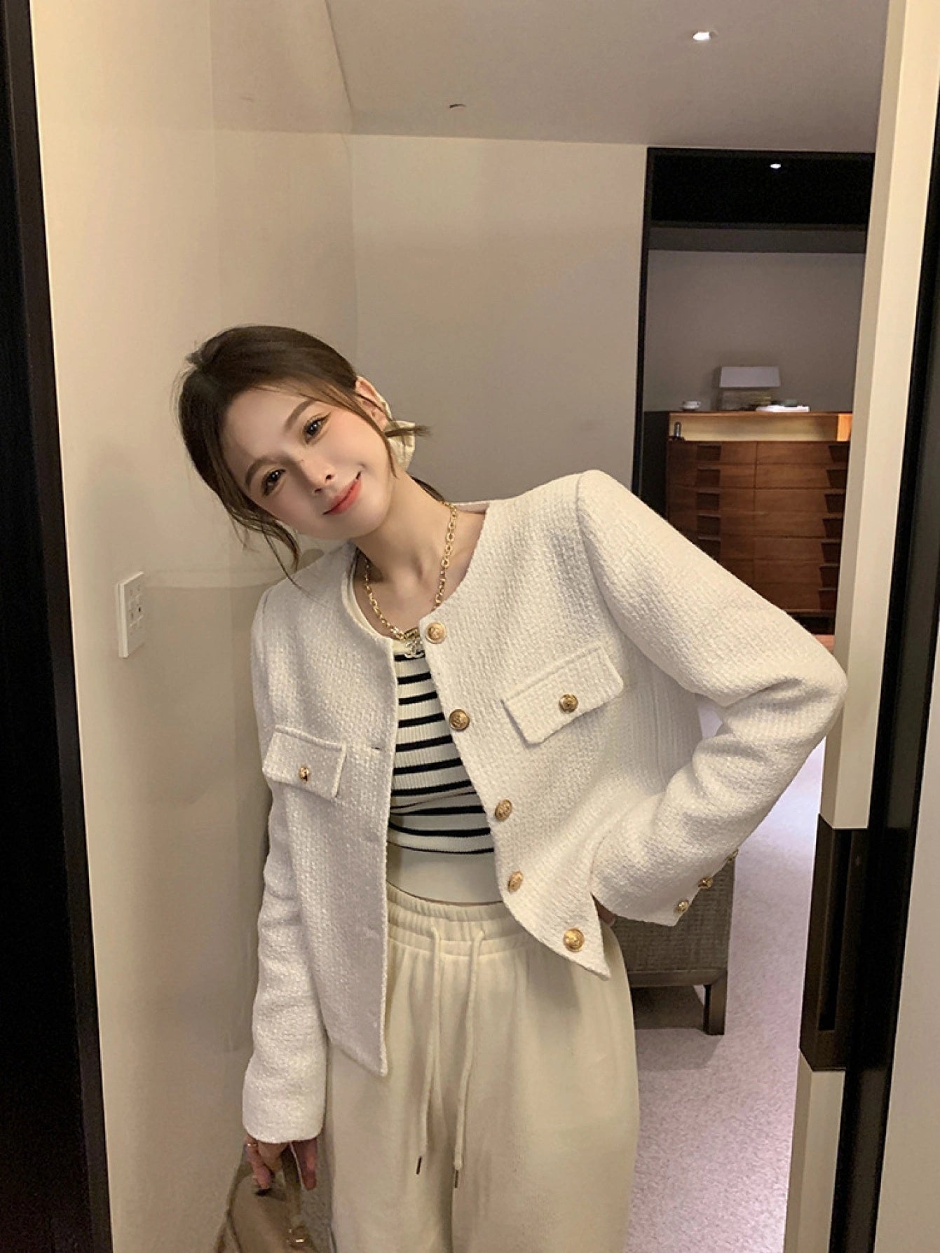 Thickened Short Coat Women's Autumn and Winter New French High-End Street Style Versatile Top