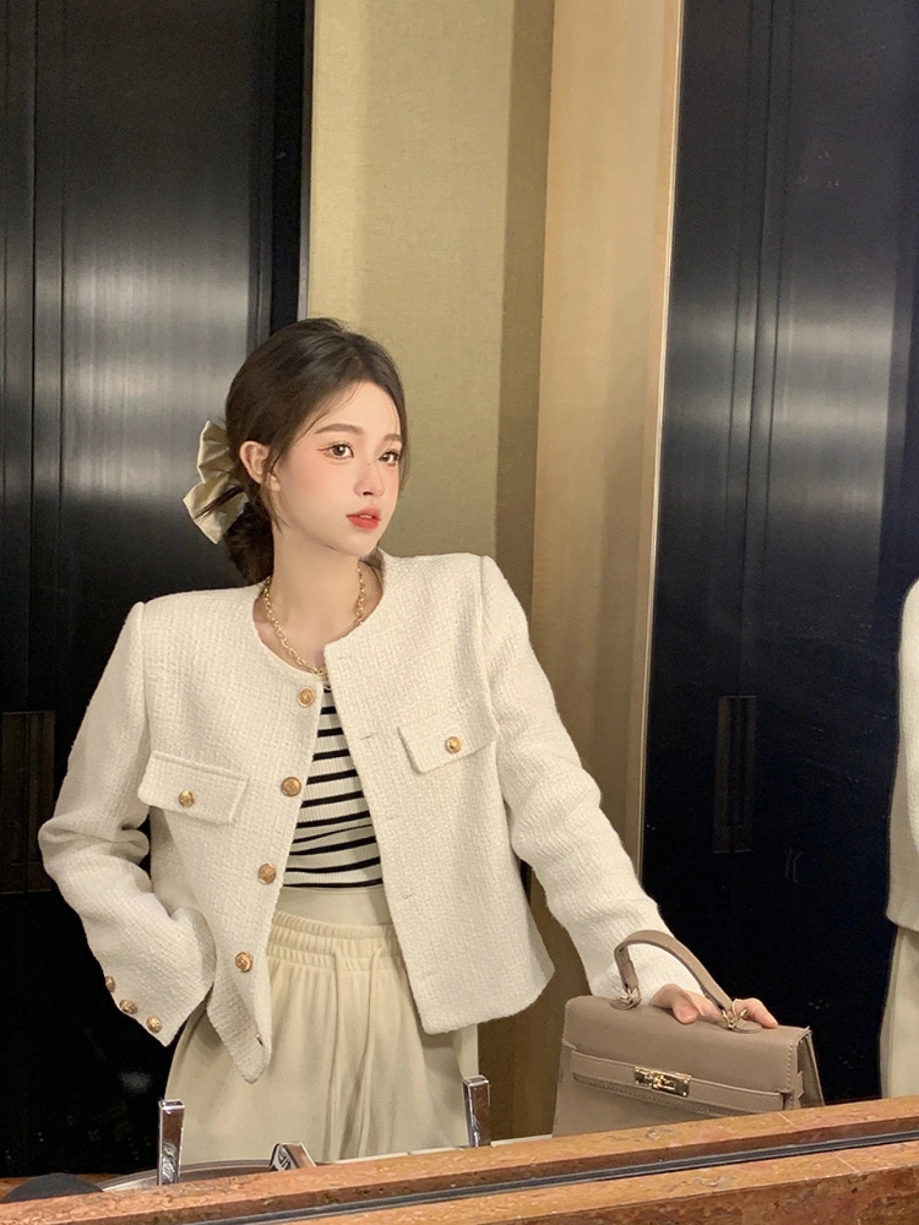 Thickened Short Coat Women's Autumn and Winter New French High-End Street Style Versatile Top