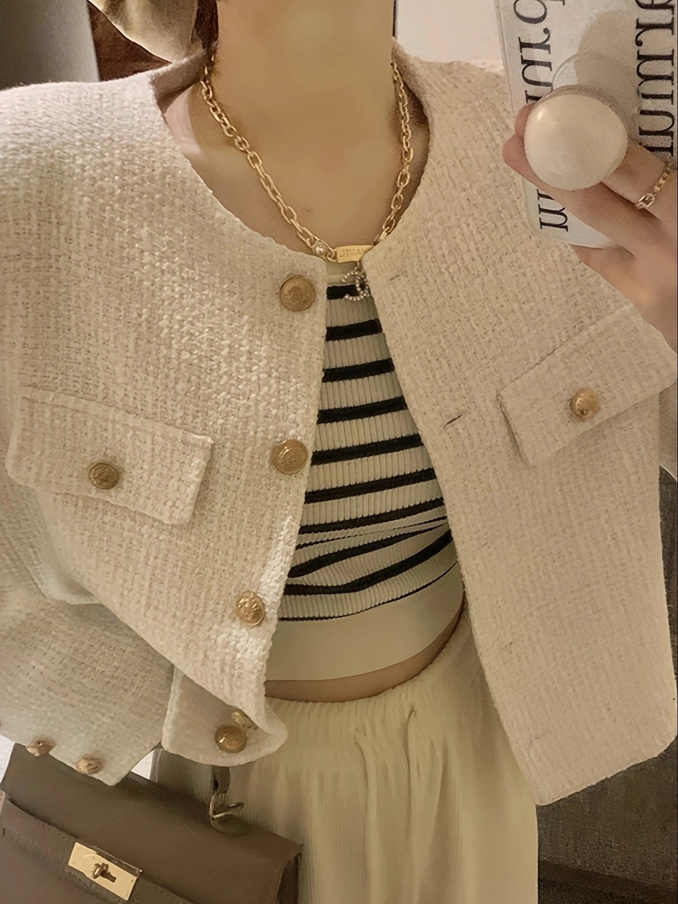Thickened Short Coat Women's Autumn and Winter New French High-End Street Style Versatile Top