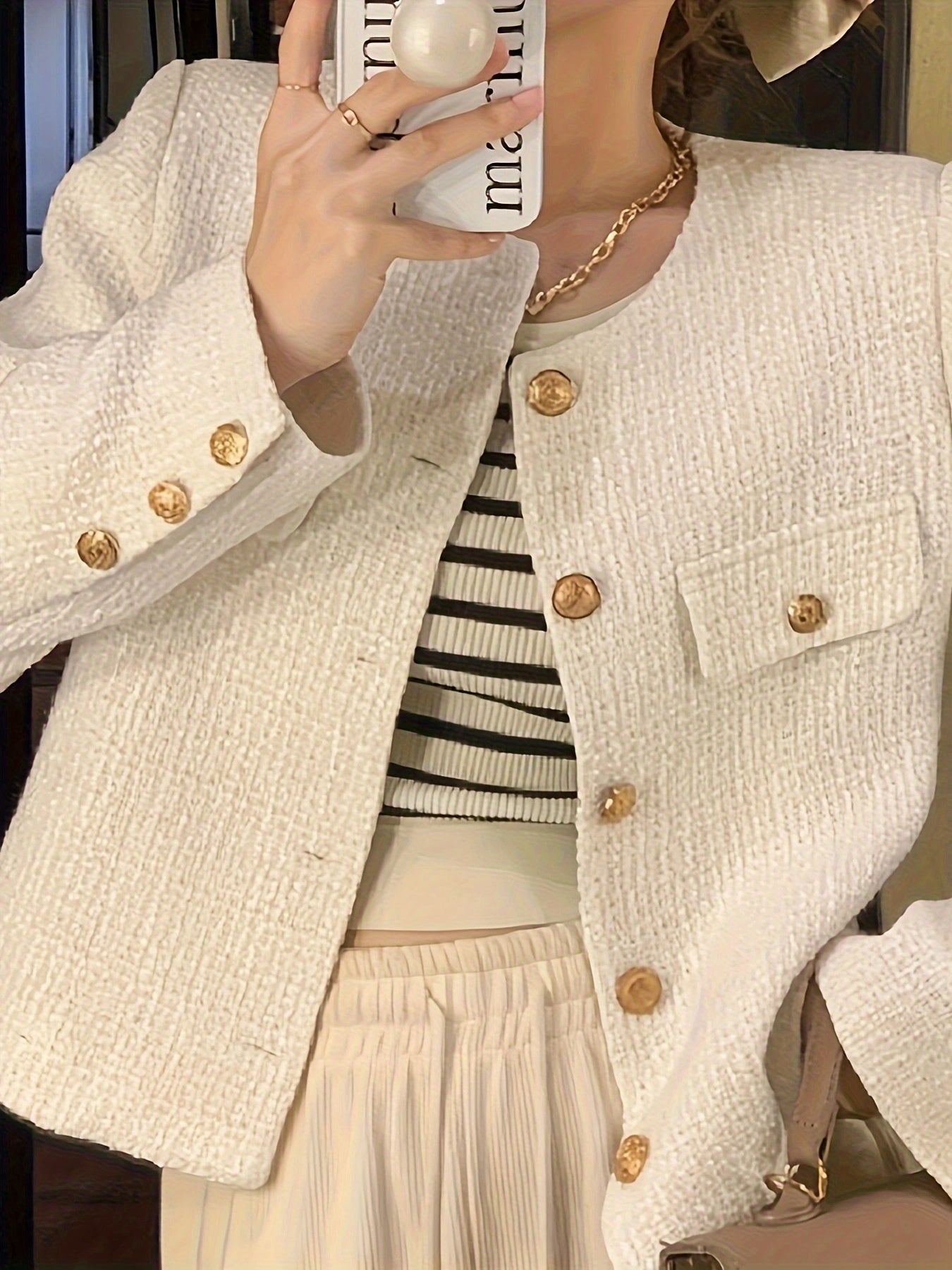 Thickened Short Coat Women's Autumn and Winter New French High-End Street Style Versatile Top