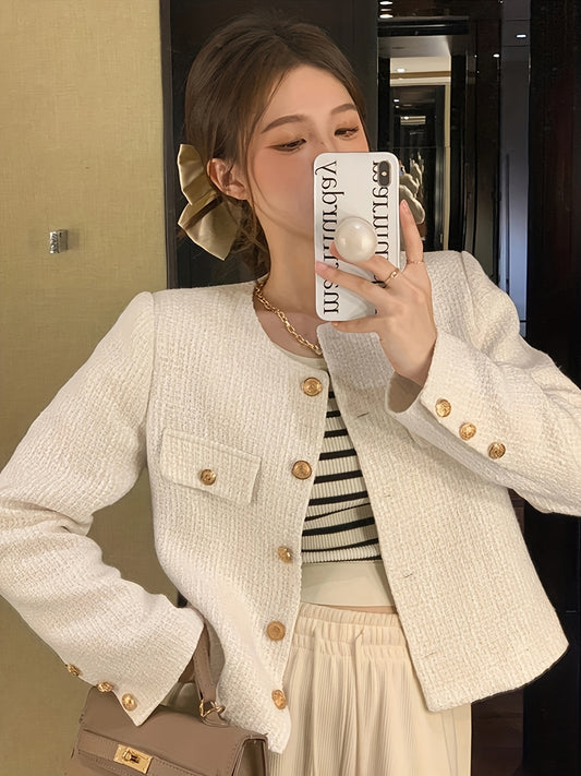 Thickened Short Coat Women's Autumn and Winter New French High-End Street Style Versatile Top