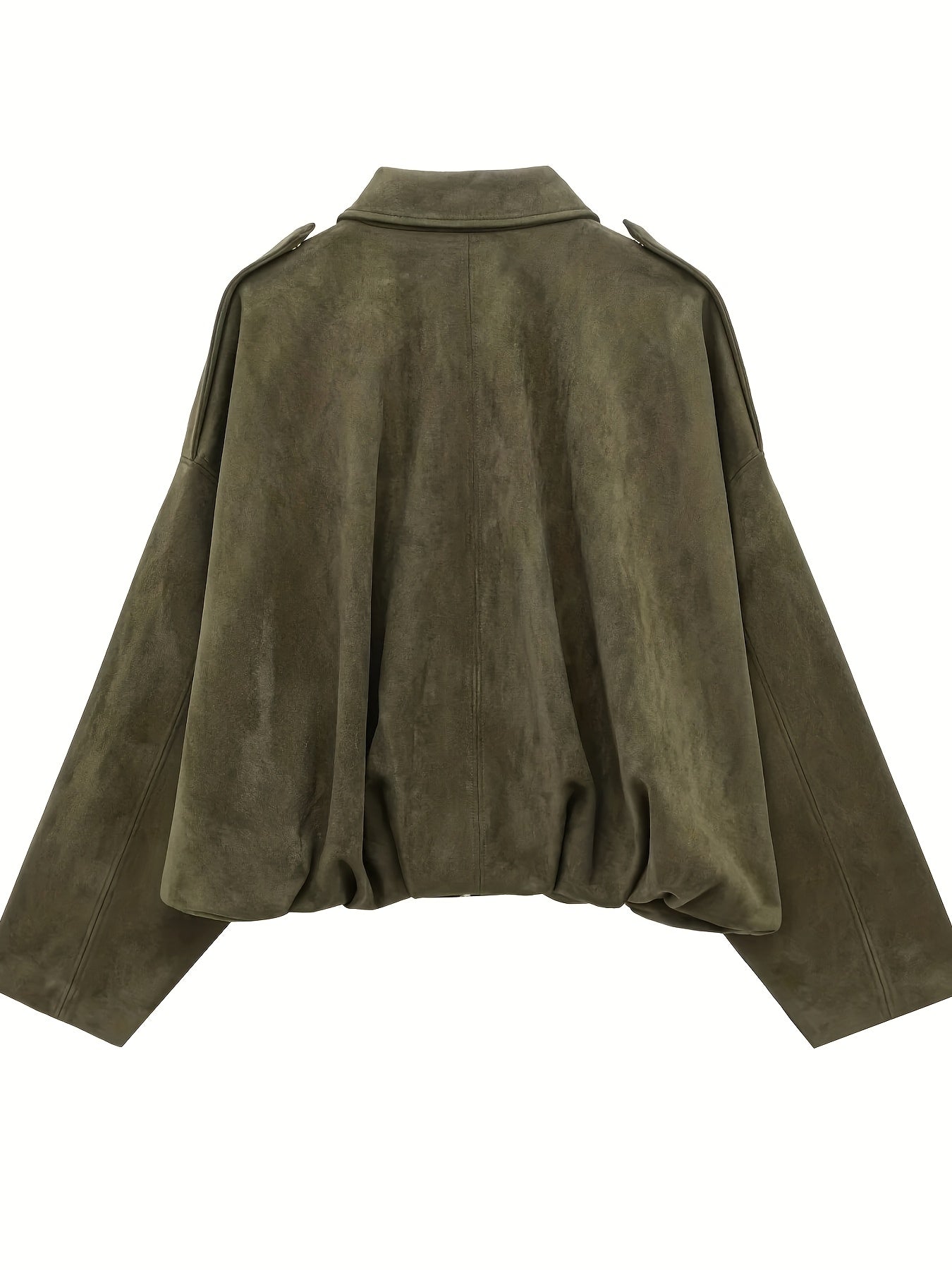 Women'S Stylish Olive Green Corduroy Jacket - Oversized Loose Fit with Belted Waist, Long Sleeves, and Button-Up Front, Perfect for Casual or Chic Outfits, Casual Wear Jacket | Belted Jacket | Buttonup Jacket