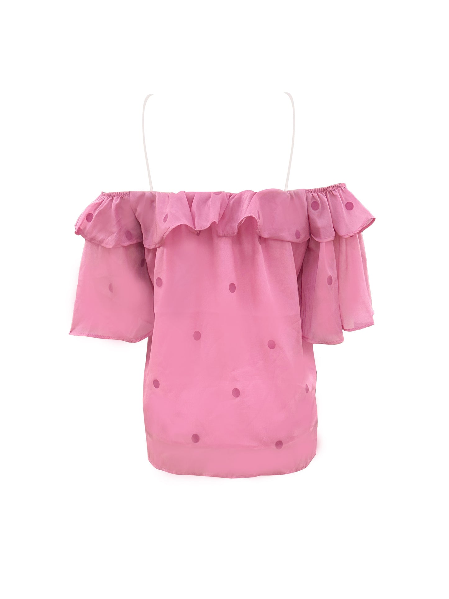 Women's French-Inspired Off-the-Shoulder Blouse with 3D Floral Print & Chest Ruching - Lightweight Summer Top, Machine Washable, Elegant Casual to Formal Wear