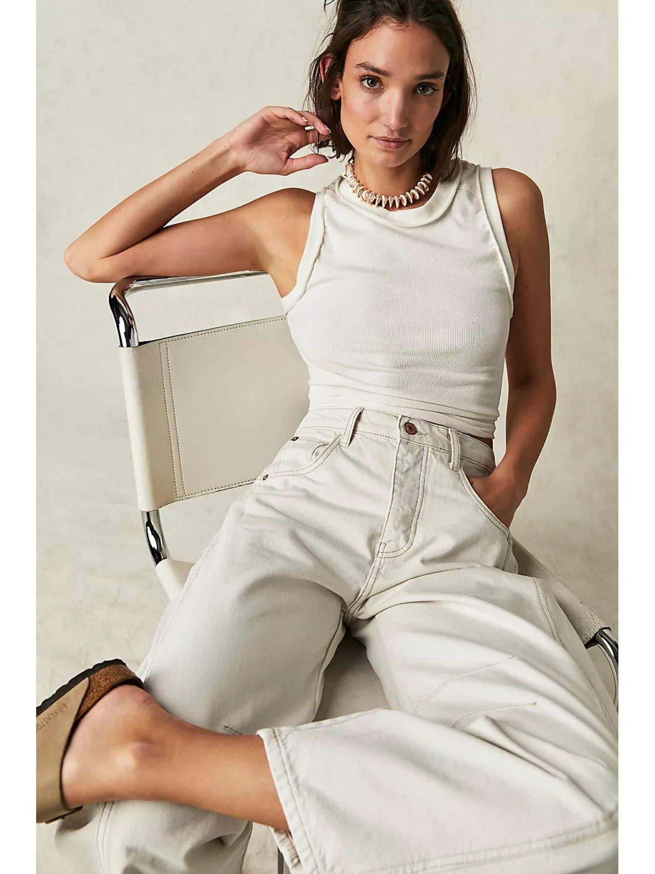 Women's Mid-Low Waist Loose Wide-Leg Jeans - Vintage Washed Denim Pants with Belt Loops & Pockets, All-Season Casual Trousers, Machine Washable