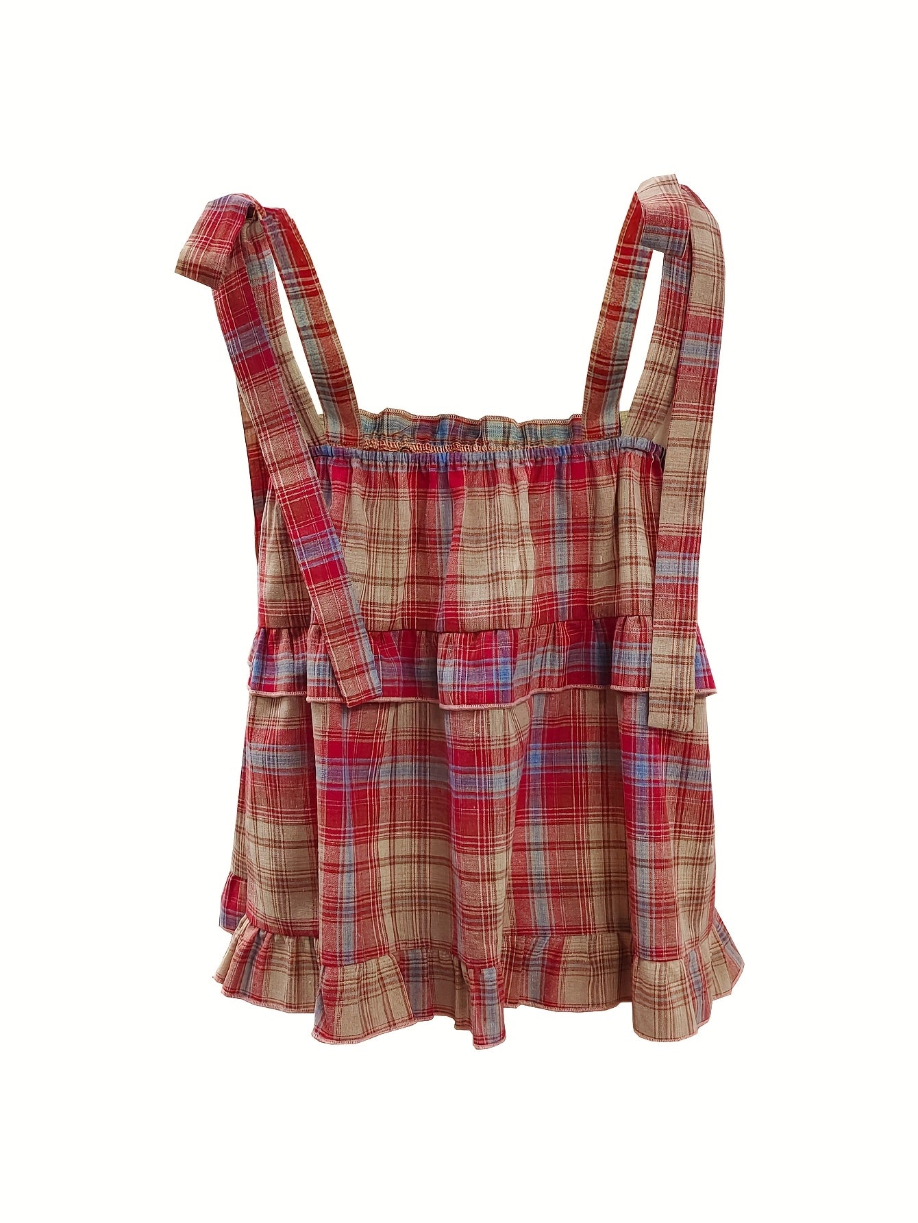 A Comfortable Checkered Top for The Spring And Summer Vibe.
