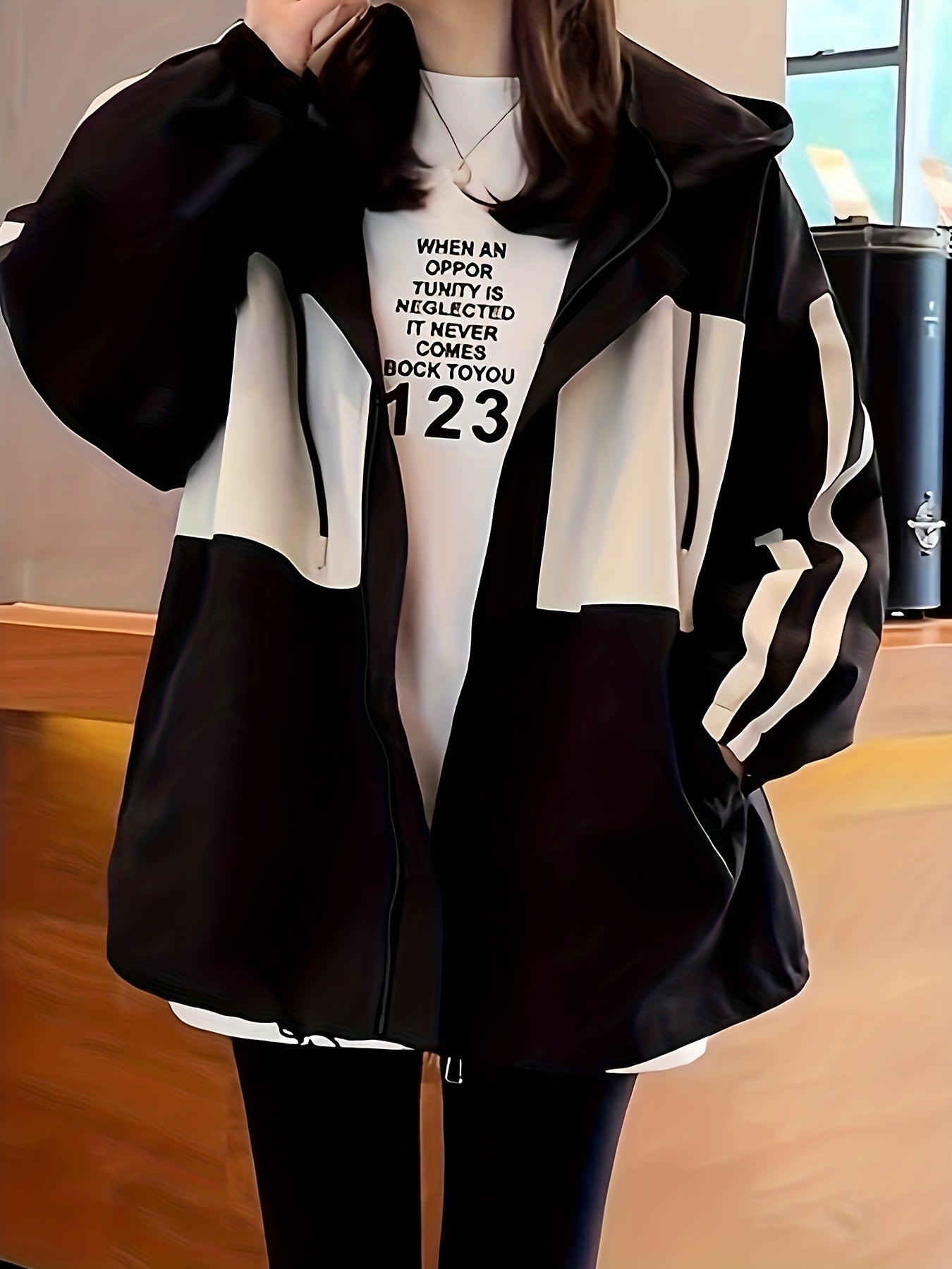 New Spring And Autumn Hooded Work Jacket for Women